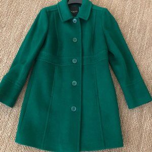 TALBOTS Women's Hunter Green Mid Length Coat